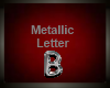 Silver Metallic Letter B