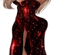 Galaxy Red Gown