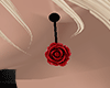 red rose earrings