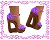 zapato madera lila