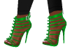 Zipper Green Heels