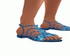 Sandalette  bleue  d'ETE