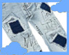 Stem patched up denim