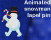 snowman lapel pin ANI