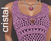 lilac crochet dress