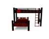 RED AND BLACK BUNK BED