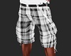 white plaid cargo shorts