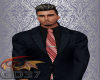 blk suit+shirt red tie