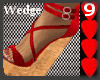 J9~Summer Wedge Red