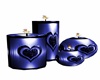 Blue Heart Candles