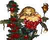 red rose woman glitter