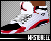 Blk Red n white Jordans