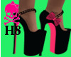 !H8 Black&PinkHeelsBow