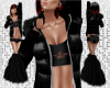 Fux blk Queen Coat