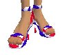 Red White and Blue Heels