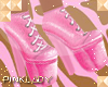 <P>Pink Glitter Heels 