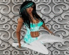 Laced Up White Aqua