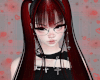 ✟ deep red ponytails