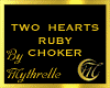 TWO HEARTS RUBY CHOKER