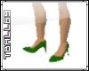 Green Spike Heels