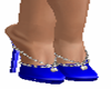 female blue heels
