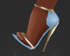 Blue Stiletto Sandals