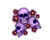 Purple Skulls / Flowers