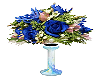 blue rose vase