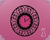 Pink and Black Clock