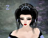 Geisha Hair Blk Glit Blu