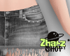 ZH! Denim Skirt - Grey