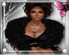 *P Black fur coat layer