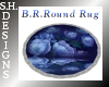 Blue Rose Round Rug
