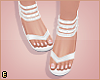 E. White Sandals