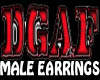 |bk| DGAF earrings male