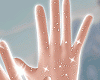 ❤ Gloves White Glitter