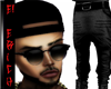 E! Black LV Swag Pants