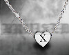 ⛧ necklace letter X