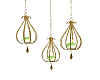 gold green hanging candl