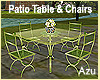 Green Patio Tbl & Chairs
