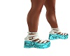 Teal & White Sandles