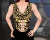 Gold, Black, Blusa, Top