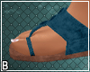 Teal Beach Sandals