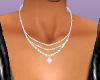 ltpink & silver necklace