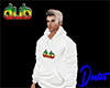 Hoodie DUB White Rasta