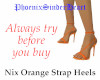Nix Orange Strap Heels