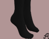 A| XMAS Fur Socks Black