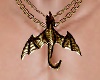 Gold Dragon Neckl M Ani*