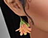 Earrings Flowers Orange