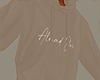 almond joi - nude hoodie